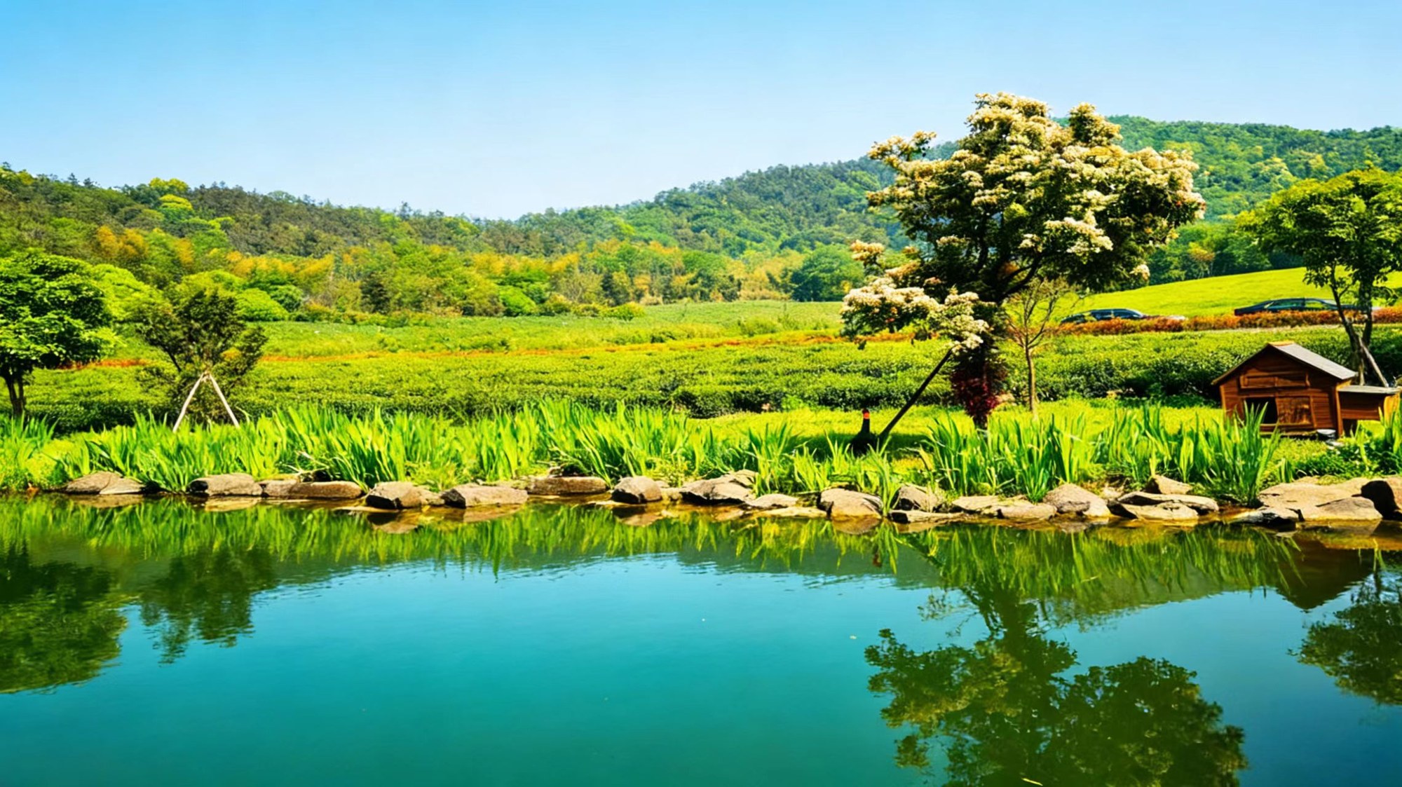 山水相映